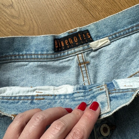 Bluenotes Vintage 90s Button Up Shorts - Size M - Light Blue Wash - Picture 3 of 9